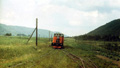 Тепловоз ТУ8  на місці стикування ліній з Приборжавського (зліва) та лісопильного заводу в Довгому, станція Довге, Іршавський р-н