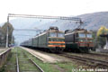 Електровози ВЛ10-1489 та ВЛ11М-067 з поїздами на станції Кострино, Великоберезнянський р-н